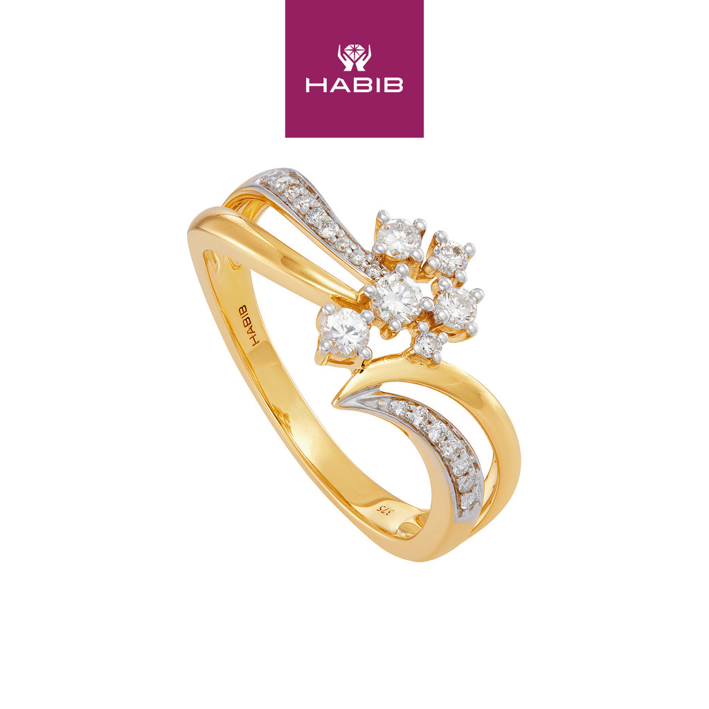 HABIB Chic Collection Diamond Ring in 375/9K Yellow and White Gold ...