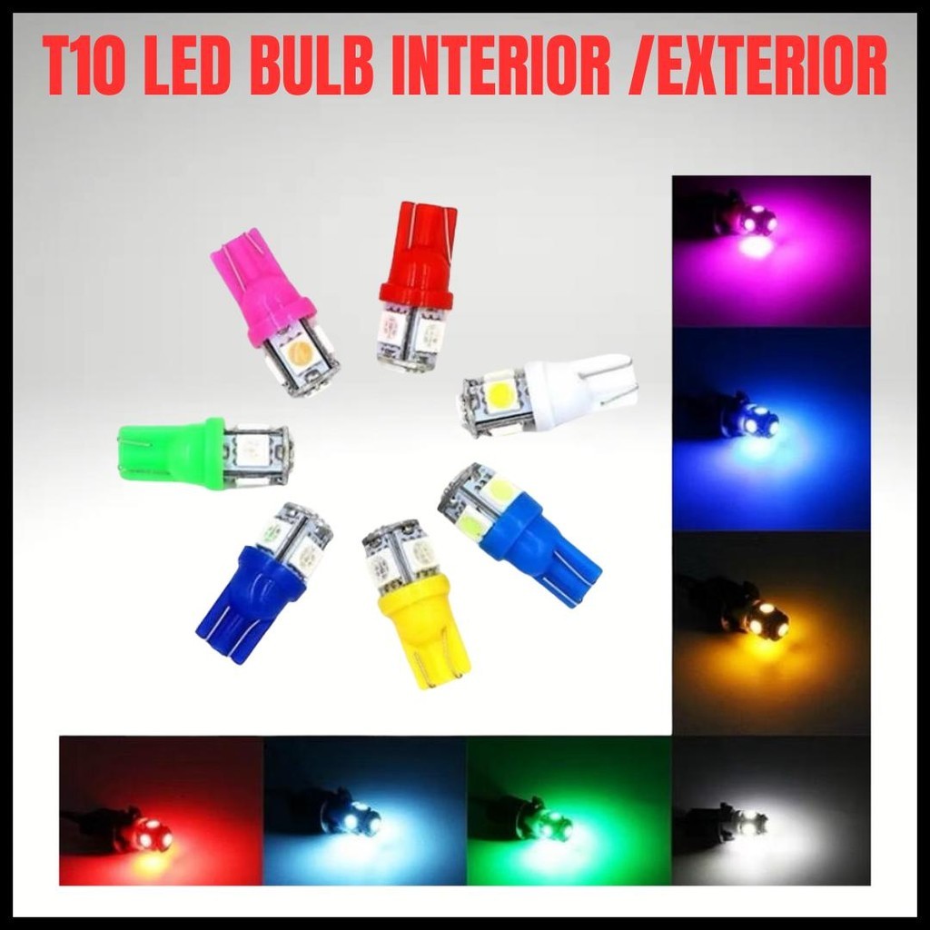 Car & Motorcycle 2pcs T10 LED Bulbs Light 12V LED Interior Light Led ...