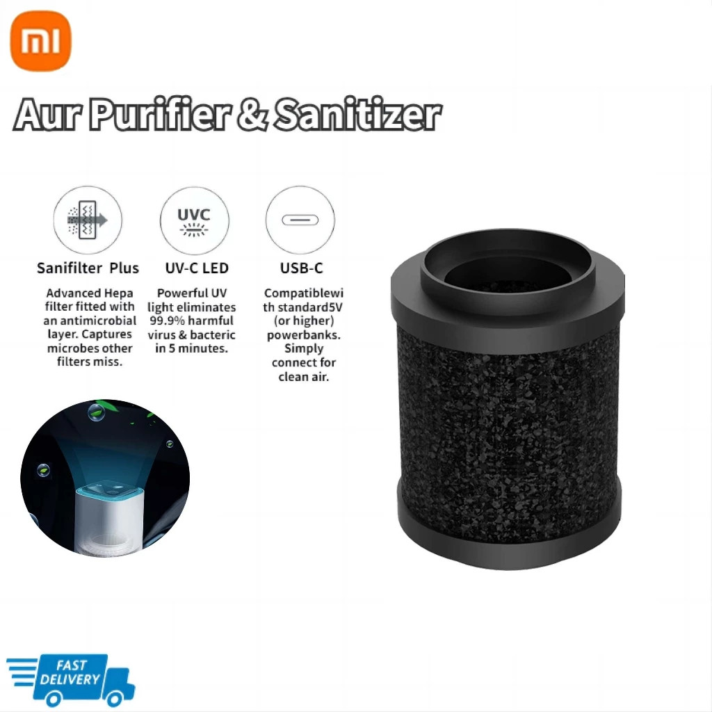 Xiaomi Air Filter Portable Mini Smart Rechargeable Negative Ion Car Air ...