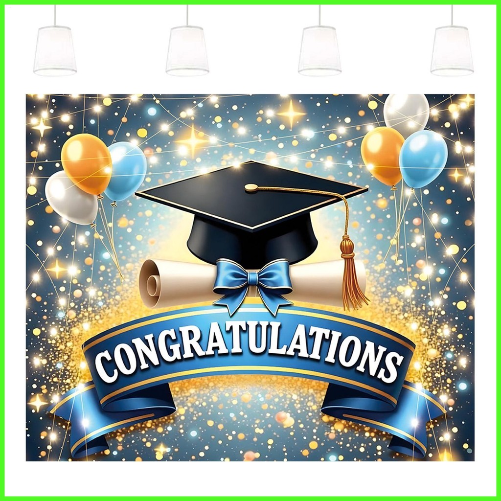 Graduation Backdrop Banner Party Decoration Photography Prop for ...