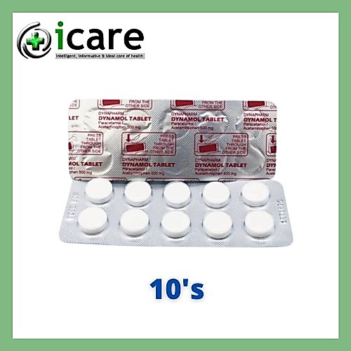 DYNAPHARM DYNAMOL 500MG (PARACETAMOL) 10 TABLETS / 1 STRIP ( EXP DATE ...