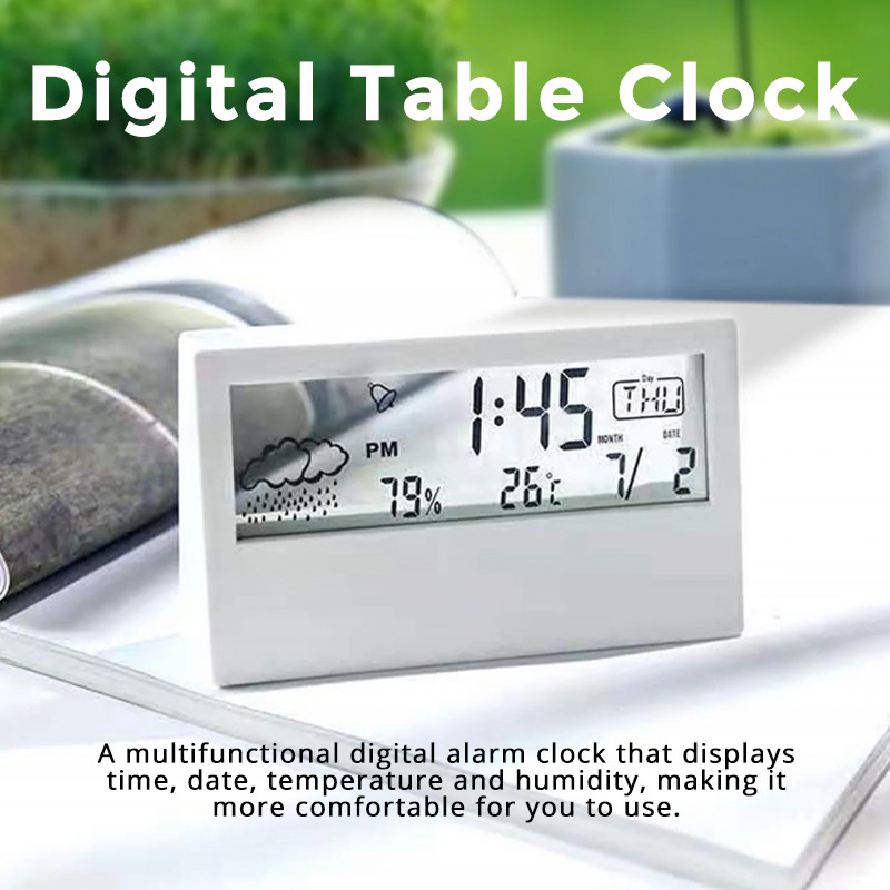 Multifunction Digital Time Table Clock Study Desk Table Decoration Jam ...