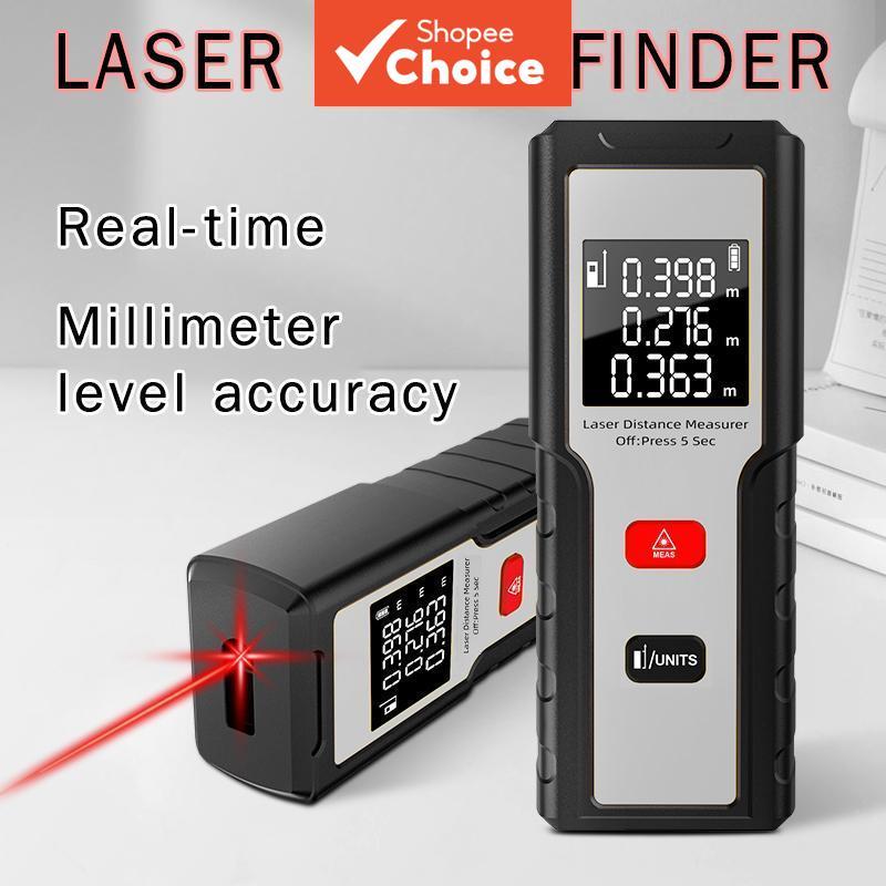 High-Precision Mini Laser Distance Meter, HD Backlit Digital Display ...