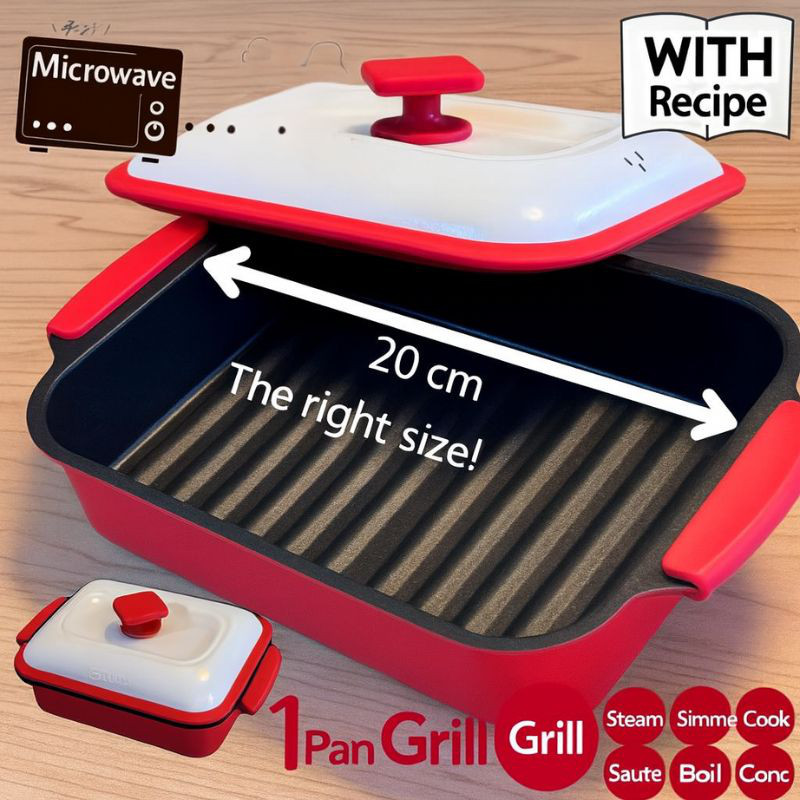 Microwave Cooking Device Square Type for Grilling Fish, Not Dishwasher ...