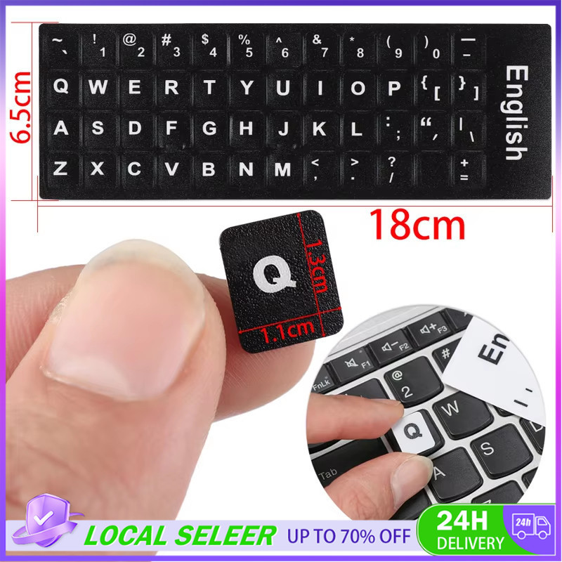 English keyboard sticker PVC English Full Keyboards for Any PC Computer ...