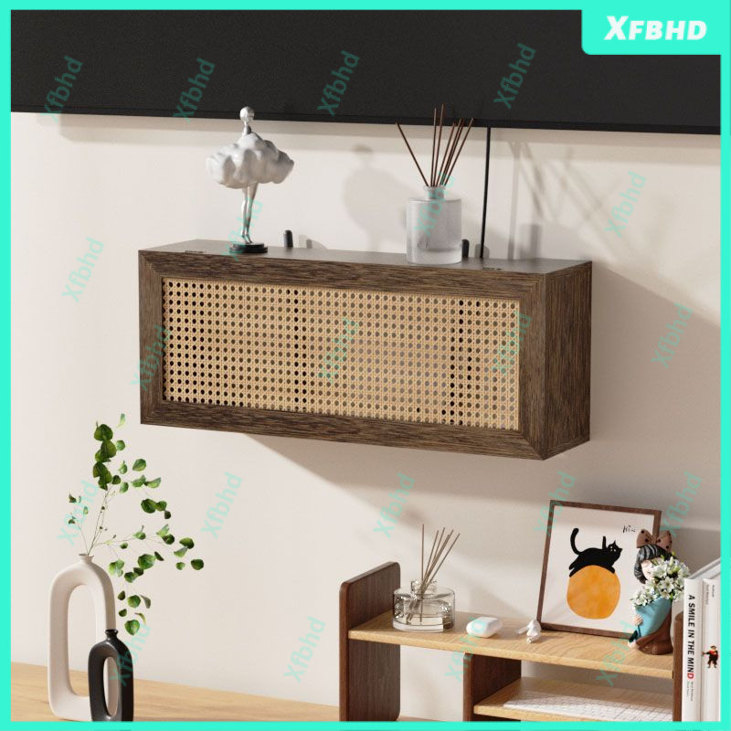Solid Wood Router Storage Box Wall-Mounted wifi Wire Junction Box ...