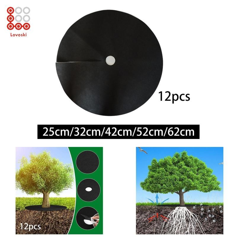 [Lovoski] 12-fold Tree Mulch Barrier, Reusable Tree Guard Mulch Ring ...