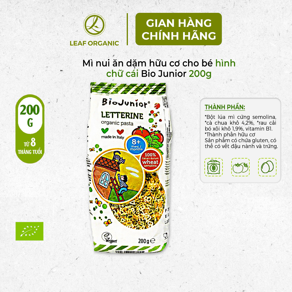 Bio Junior letter-shaped organic baby pasta 200g (From 8 months old ...