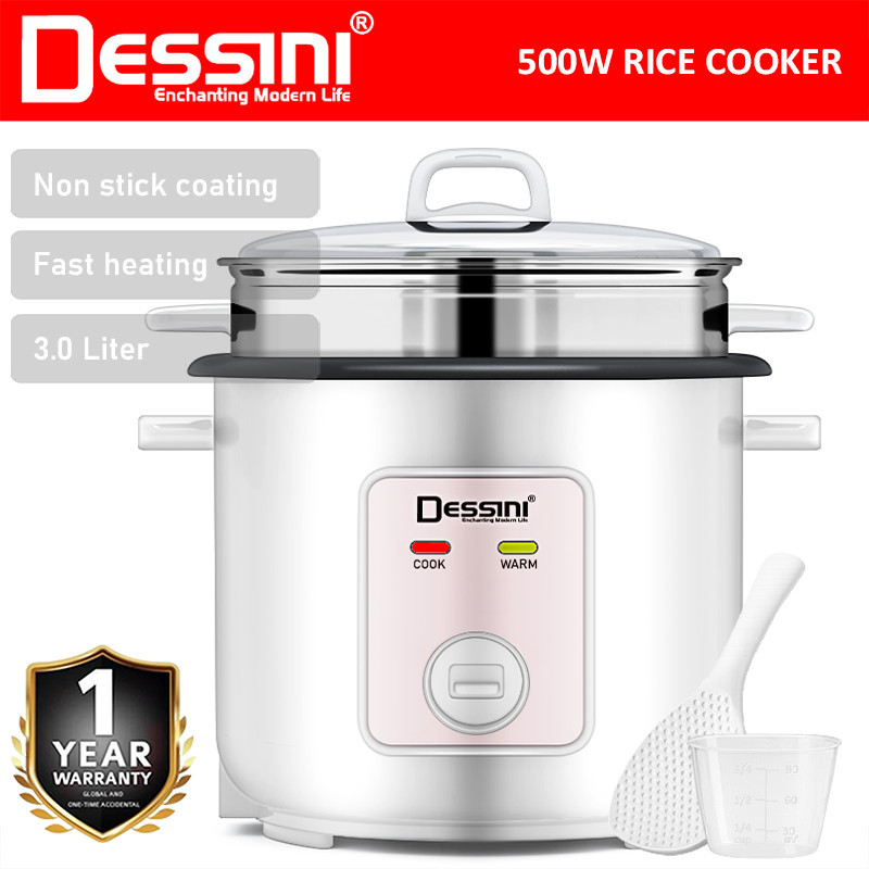 DESSINI ITALY 3.0L Electric Rice Cooker Non Stick Aluminium Inner Pot ...