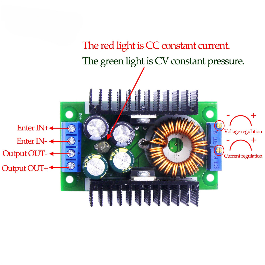 DC/CC Adjustable 9A 300w Step Down Buck Converter 5-40V To 1.2-35V ...