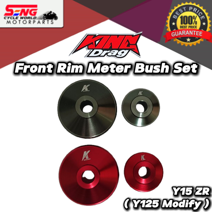 YAMAHA Y15 ZR FRONT RIM METER BUSH SET KINGDRAG (Y125 MODIFY) RED/GREY ...