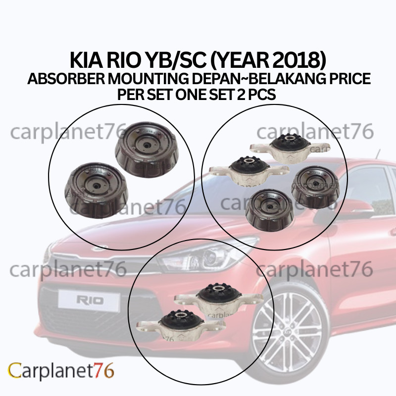 KIA RIO YB/SC (YEAR 2018) ABSORBER MOUNTING DEPAN~BELAKANG PRICE PER ...