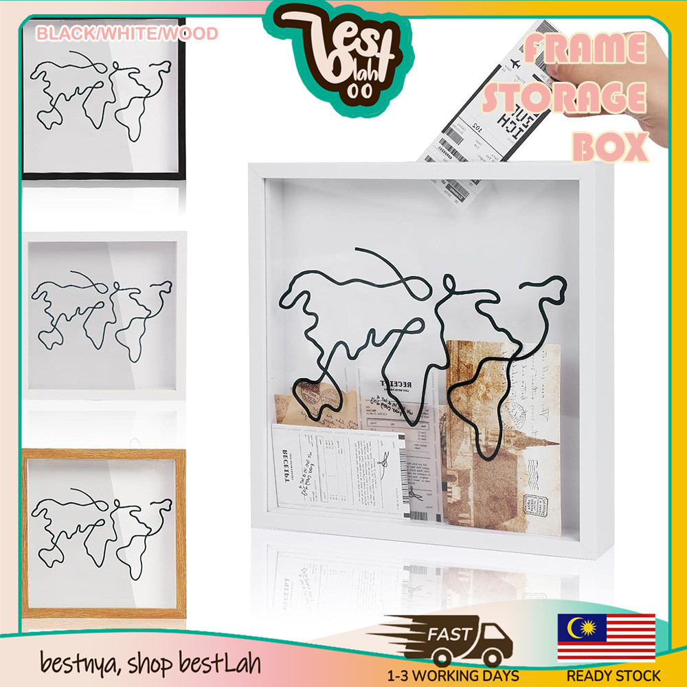 BESTLAHH Piggy Bank Photo Frame Airlines Ticket Storage Adventure ...