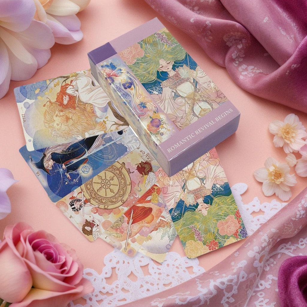 Tarot Deck 80 Sheets Divination Tabletop Activity Fortune Oracle Deck ...
