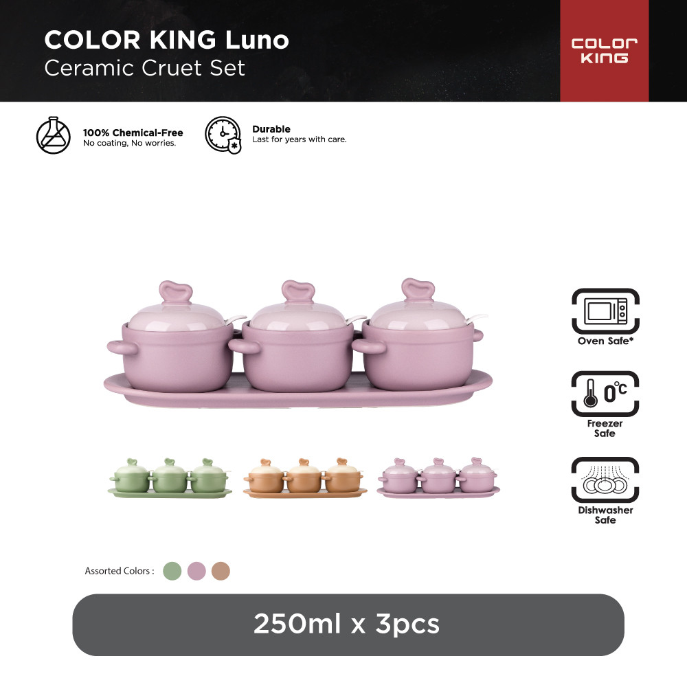 Color King Luno 100% Ceramic Cruet Set/ 100% Ceramic Cruet Set/ Cruet ...