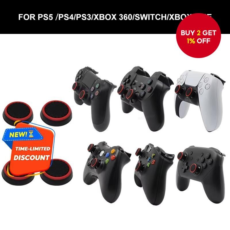 4Pcs Skeleton Thumbstick Caps for Xbox One/PS5/PS3/PS4/Switch pro ...