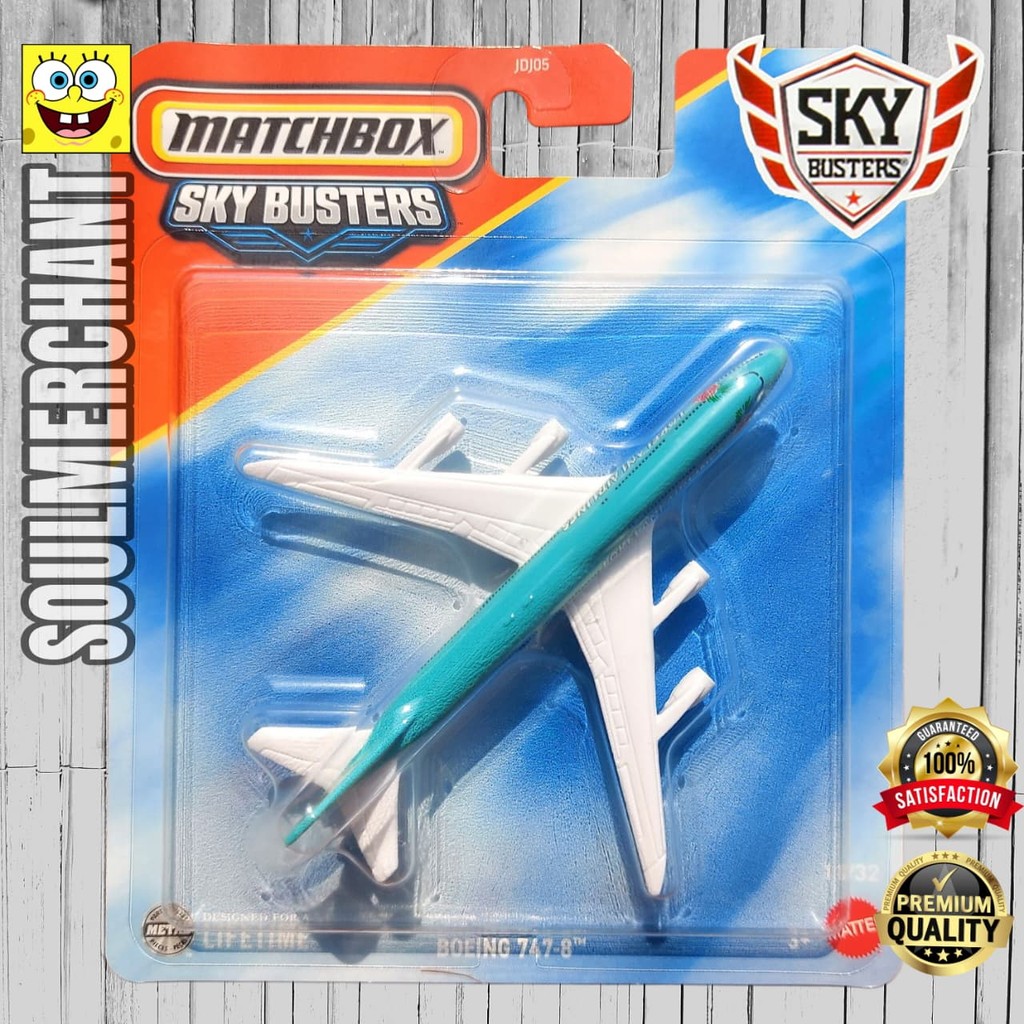 Matchbox Sky Busters Boeing 747-8 Diecast Miniature Airplane | Shopee ...