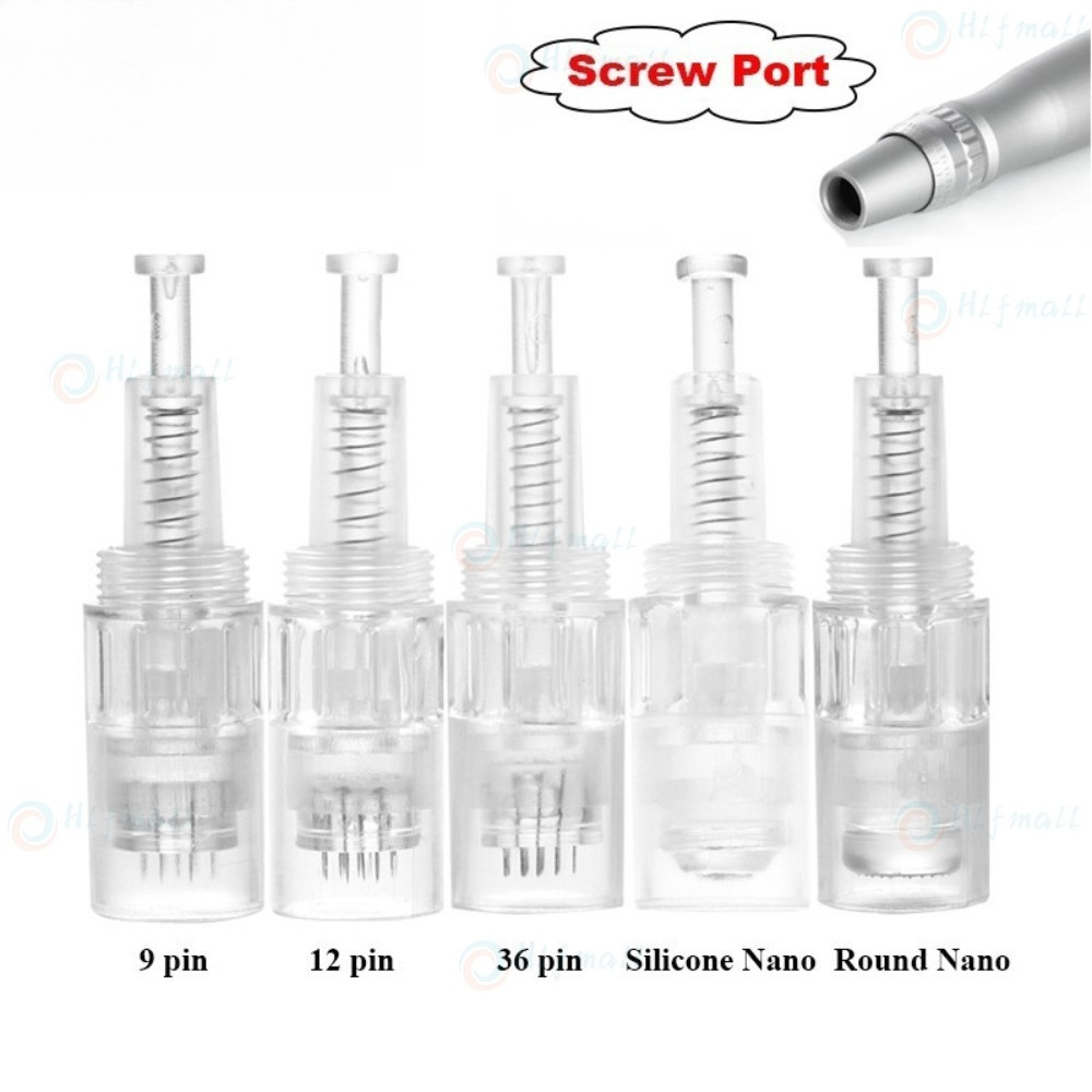 Hlfmall Screw Cartridge Replacement Derma Pen Needle 9 pin / 12 pin ...