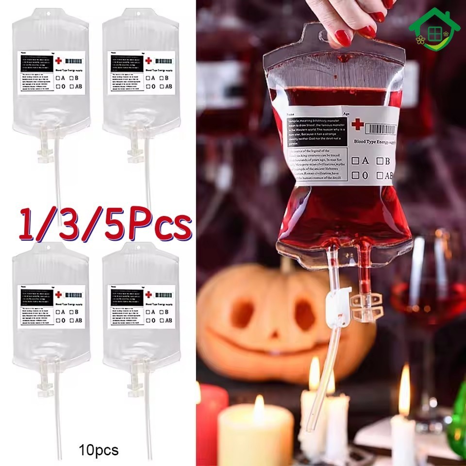 Horror Halloween Blood Pouches - Leak Proof Blood Bags for Ghost Party ...