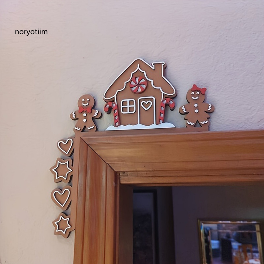 NOR Christmas Corner Decoration Wooden Christmas Door Corner Sign ...