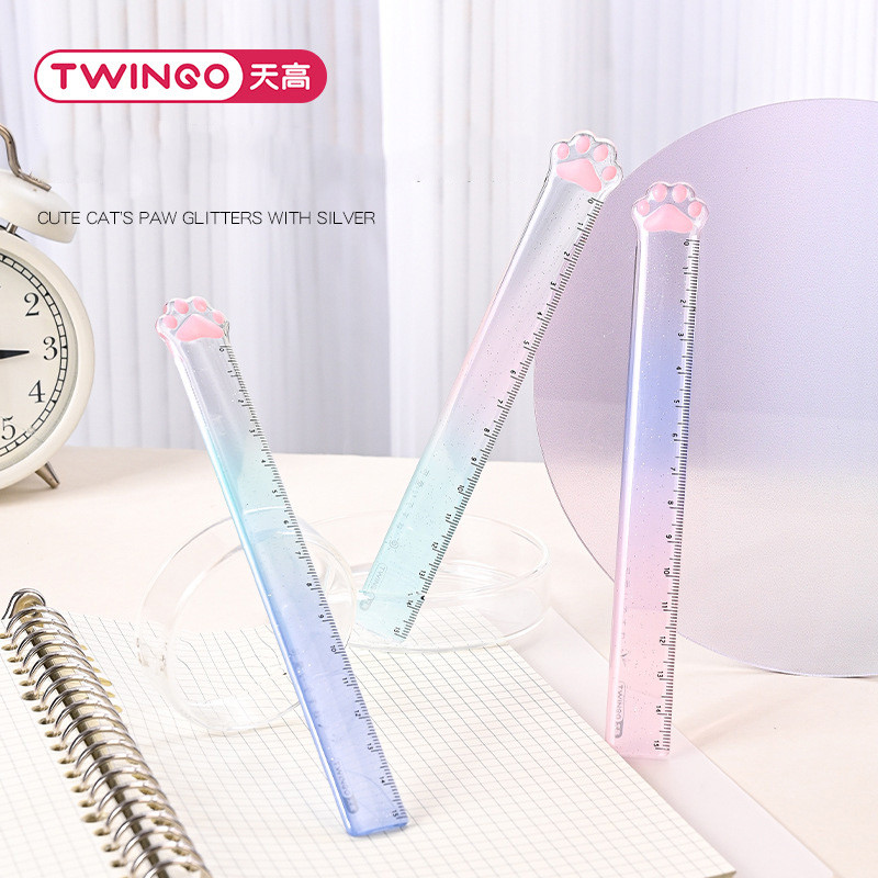 15cm Cat Paw Claw Ruler Cute Kawaii School Supplies Korean Stationery ...