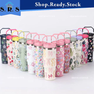 SRS_ 900ml Tumbler Thermos Bottle with Straw Aesthetic Tumbler Botol Air Tahan Sejuk Aquaflask Tumbler Stainless Steel