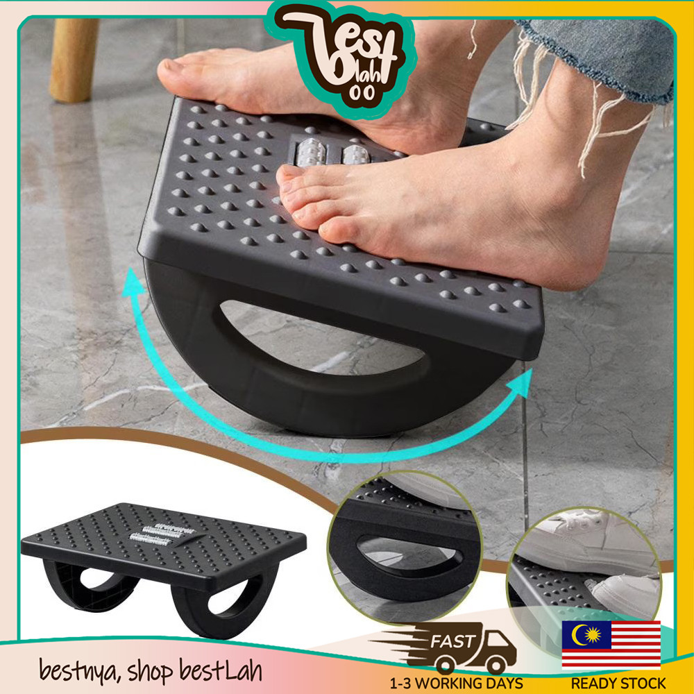 BESTLAHH Under Desk Foot Massage Footrest Rocking Foot Rest Roller Feet ...
