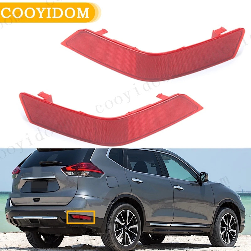 Car Rear Bumper Fog lamp Tail Brake Reflector Lights For Nissan X-Trail ...