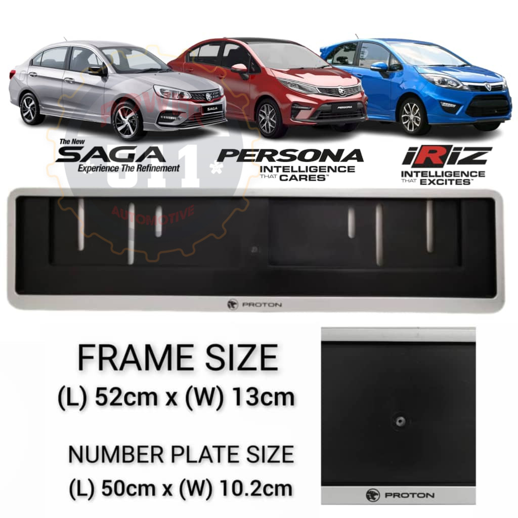 Frame + Number Plate / Proton New Saga Blm Flx Persona Exora Iriz Preve ...