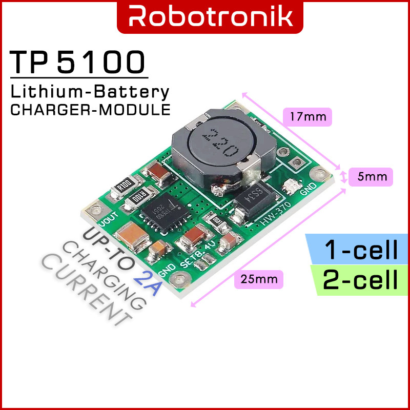 TP5100 4.2V/8.4V Li-ion Battery Charge Management Module 2A TP 5100 ...