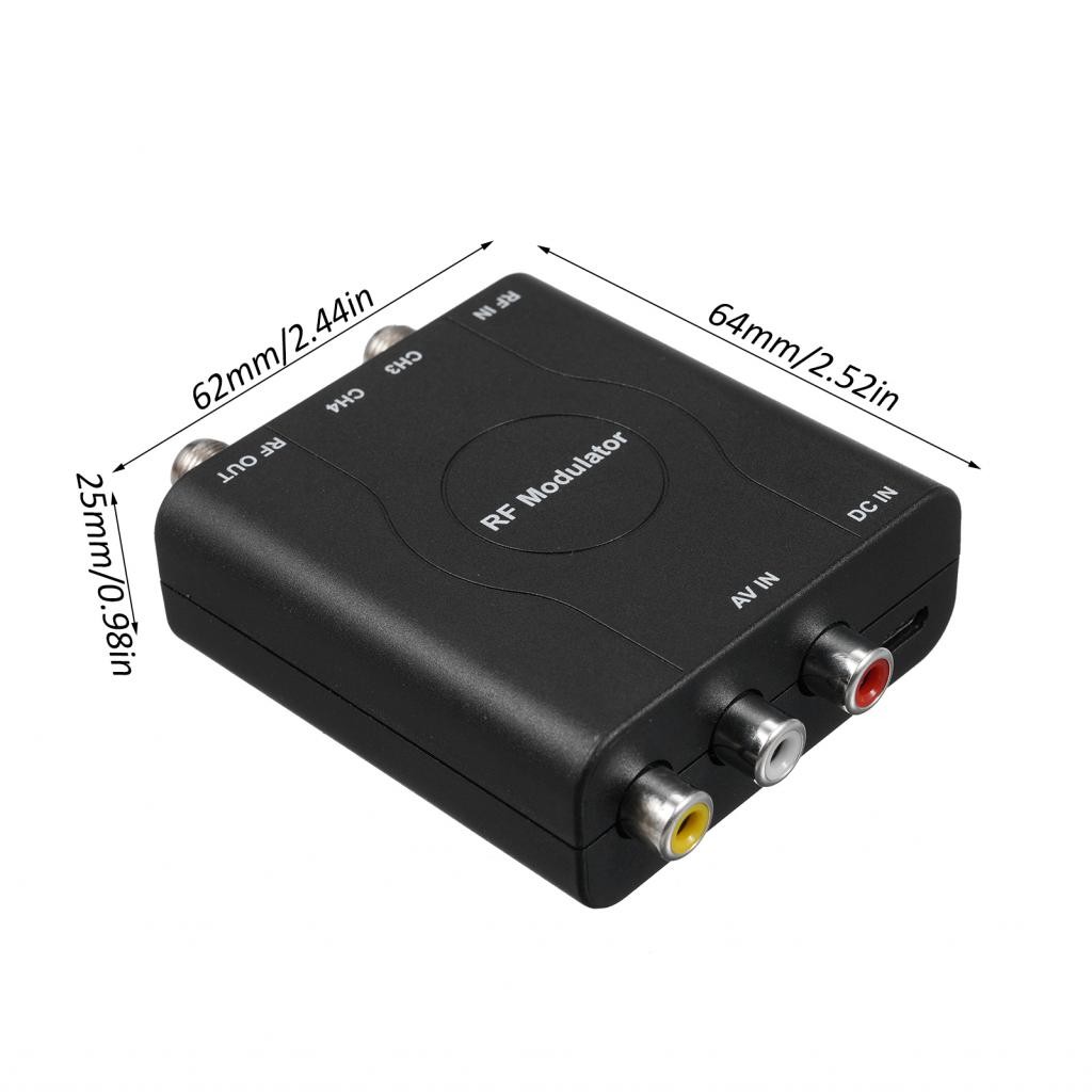 Lepmerktool-MY DIERI RF Modulator AV to Converter NTSC CH3/CH4 Channels ...