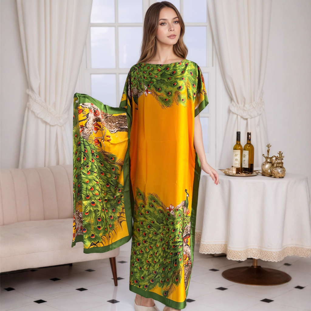 Malay Style Muslim Robe - Silky Satin Blouse Set | Shopee Malaysia