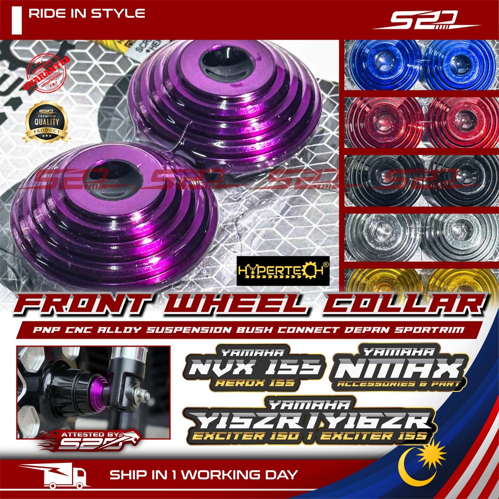 Front Wheel Collar HYPERTECH Y15 Y16 NVX NMAX EXCITER 150 155 AEROX PNP ...