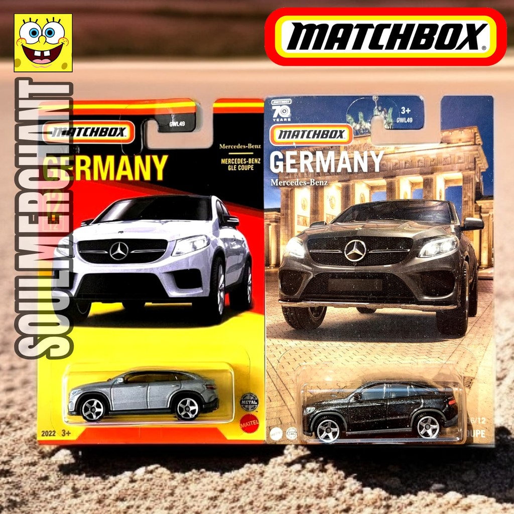 Matchbox Germany Mercedes Benz GLE Coupe Black Silver Diecast SUV Car ...