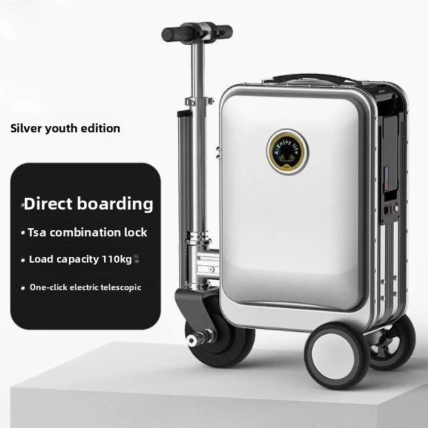 Luggage Electric Scooter Riding Electric Luggage 20L Capacity Trolley ...