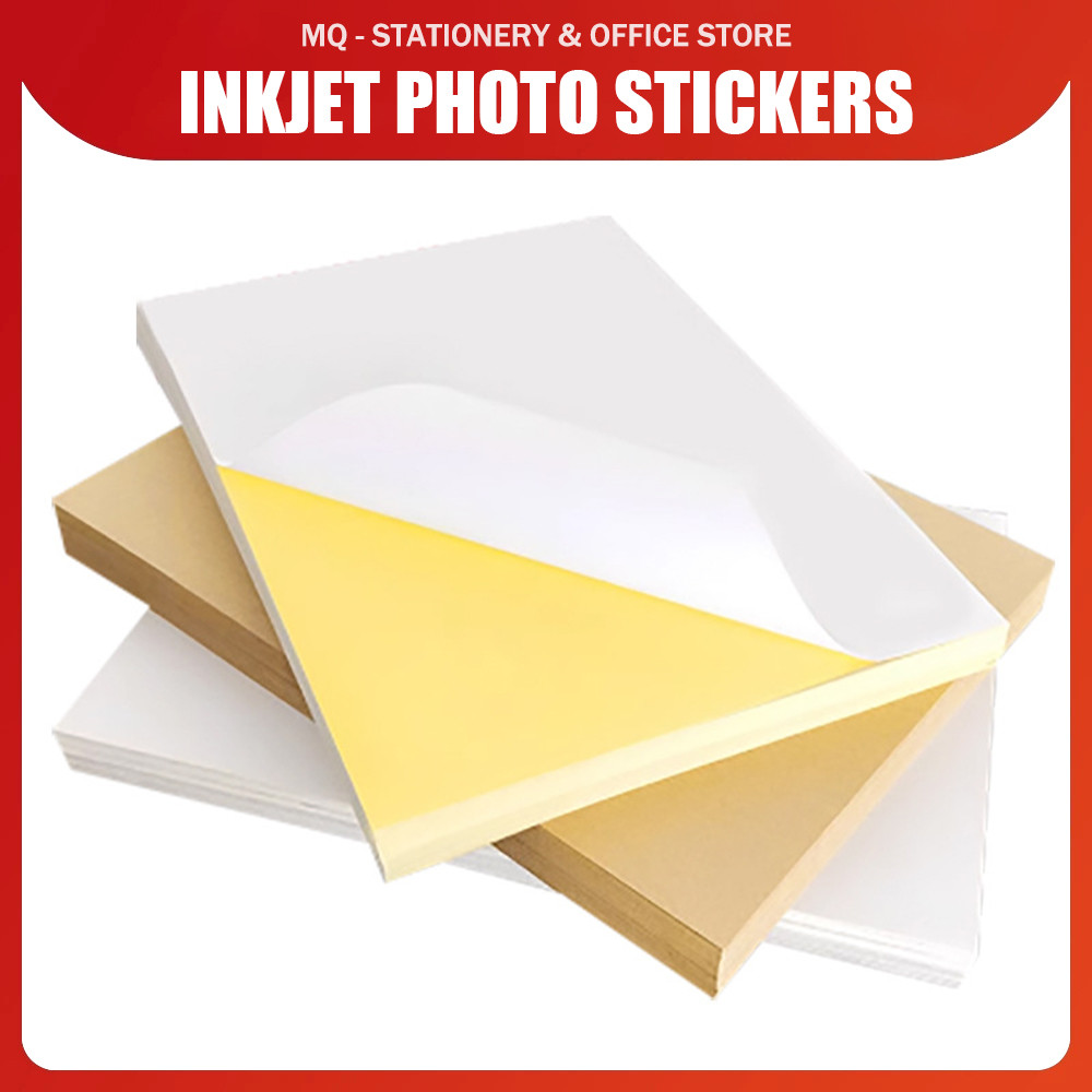Sticker Paper A4 Size Matte/Glossy/Kraft for Laser/Inkjet Printers ...