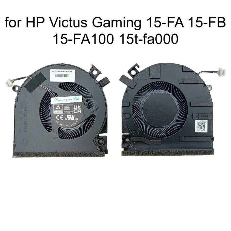 CPU Cooling Fan for HP Victus 15 FA FB 15T-FA 15-FA100 15t-fa000 FB000 ...