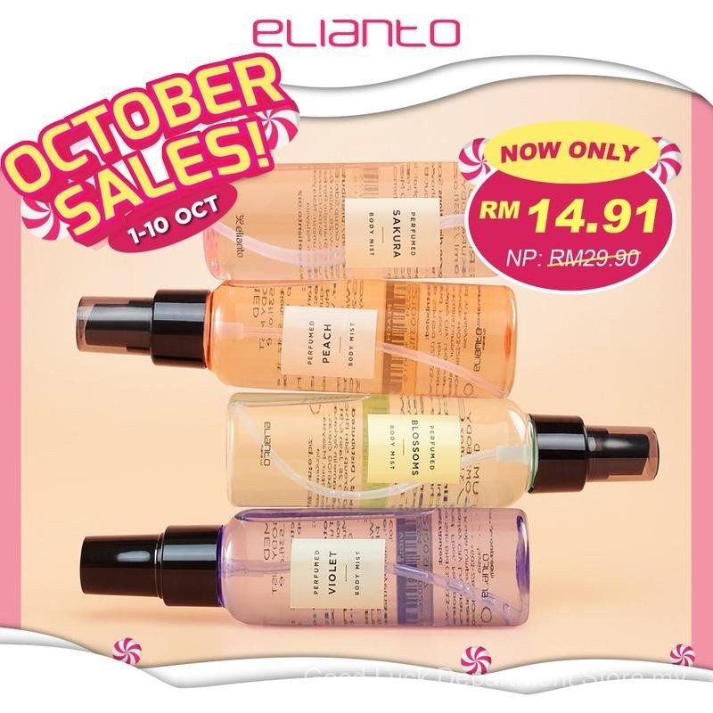 Elianto Body Spray Fragrance Mist Pewangi Badan (Coconut/ Watermelon ...