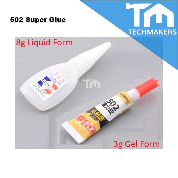3-Second 502 Glue Super Glue Cyanoacrylate Adhesive Strong Bonding Fast Repair Tool Leather Rubber Plastic Wood Metal