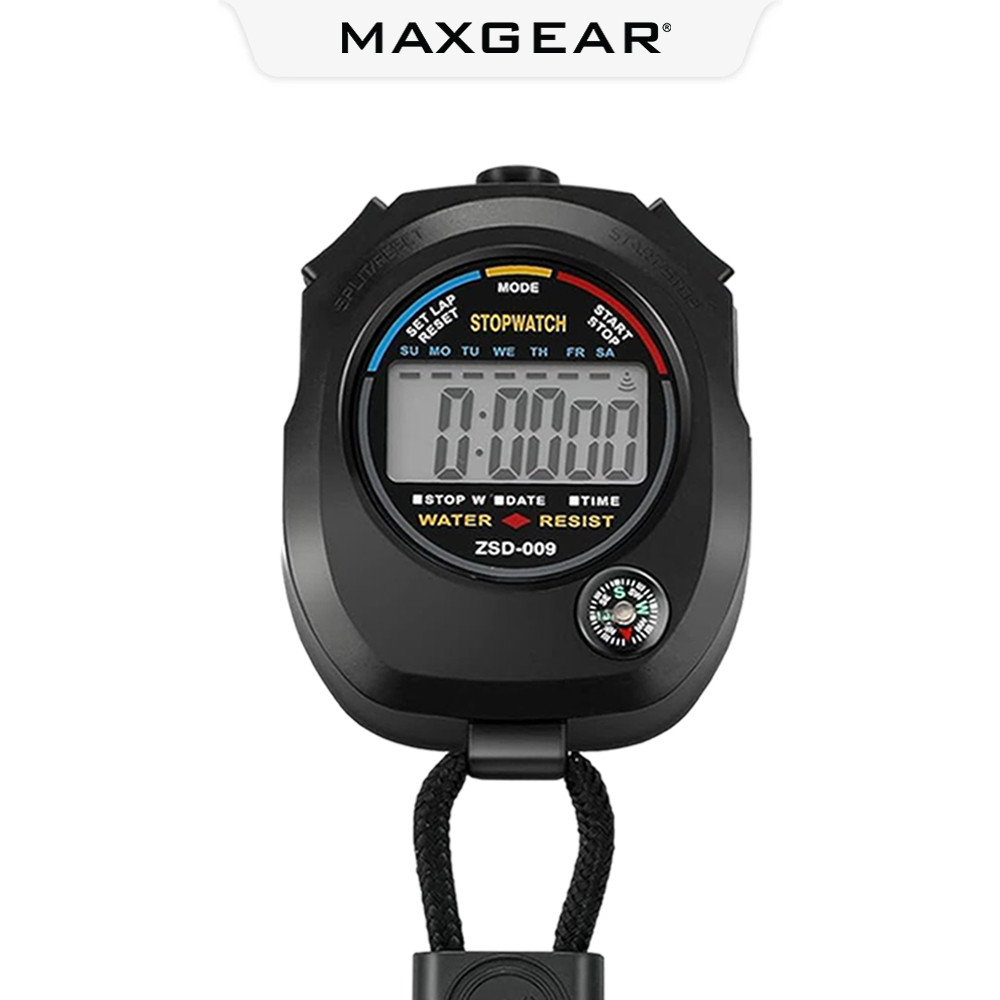 MAXGEAR Sport Waterproof Digital LCD Alarm Clock Compass Stopwatch ...