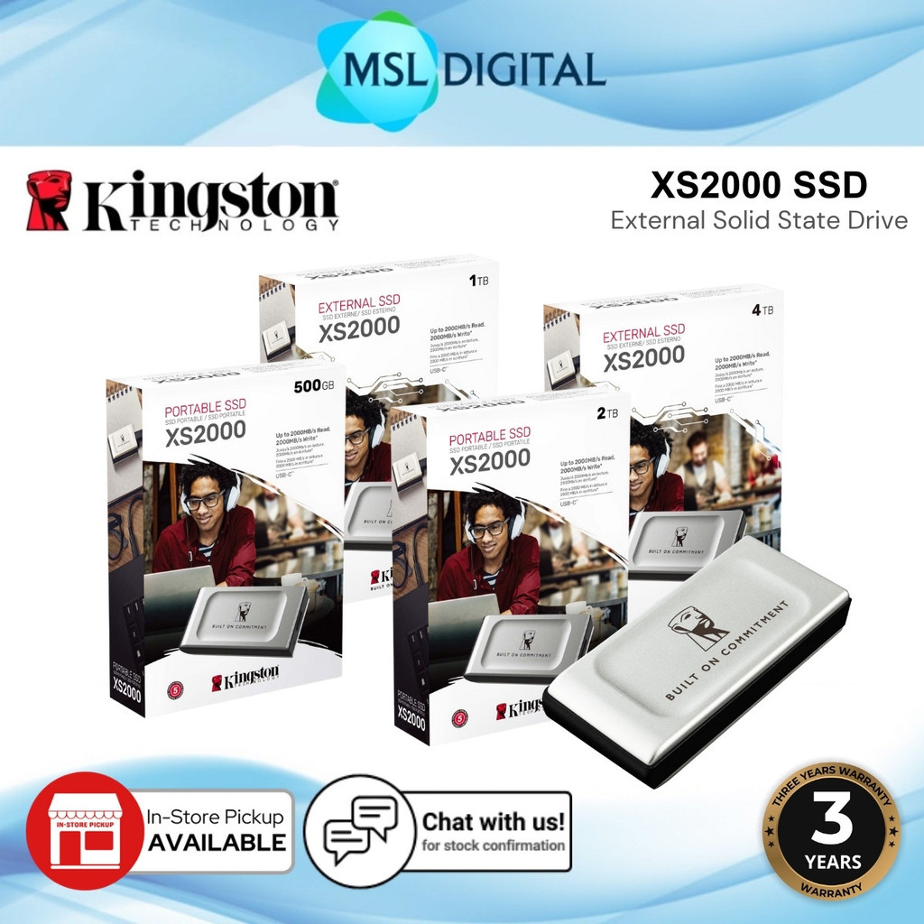 Kingston XS2000 External Solid State Drive (SSD) | 500GB/1TB/2TB/4TB ...