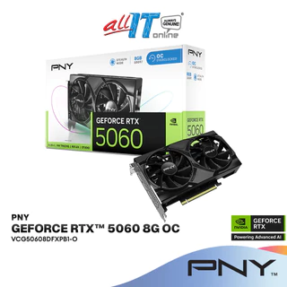 PNY GeForce RTX 5060 OC 8GB Dual Fan OC 8GB GDDR7 Graphics Card | VCG50608DFXPB1-O
