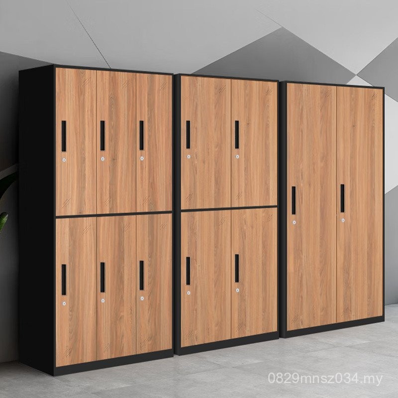 Locked Steel Staff Fireproof Locker Transfer Bathroom Wood Grain ...
