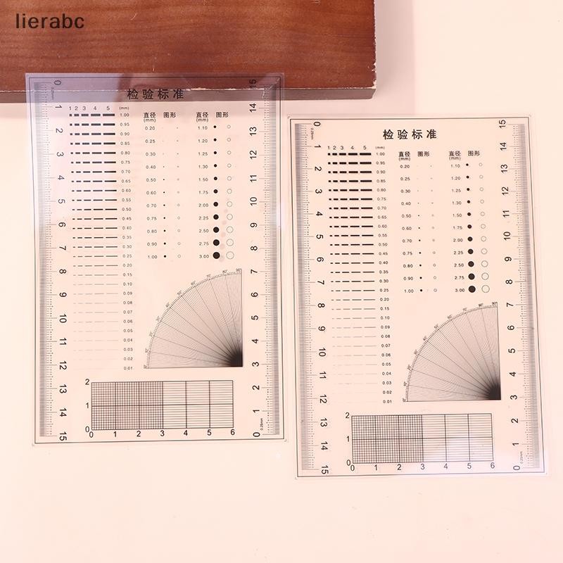 LIE 1/2pcs Inspection Ruler Surface Pore Test Card Calibration Ruler ...