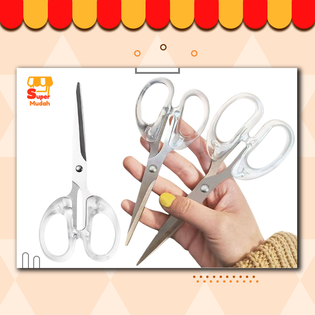 Gunting Lutsinar Transparent Multipurpose Scissors Sleek Lightweight ...