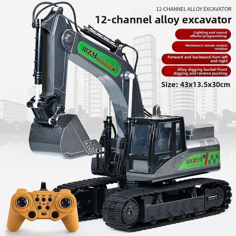 [MY Stock]Children Alloy Remote Control Excavator, Remote Control ...