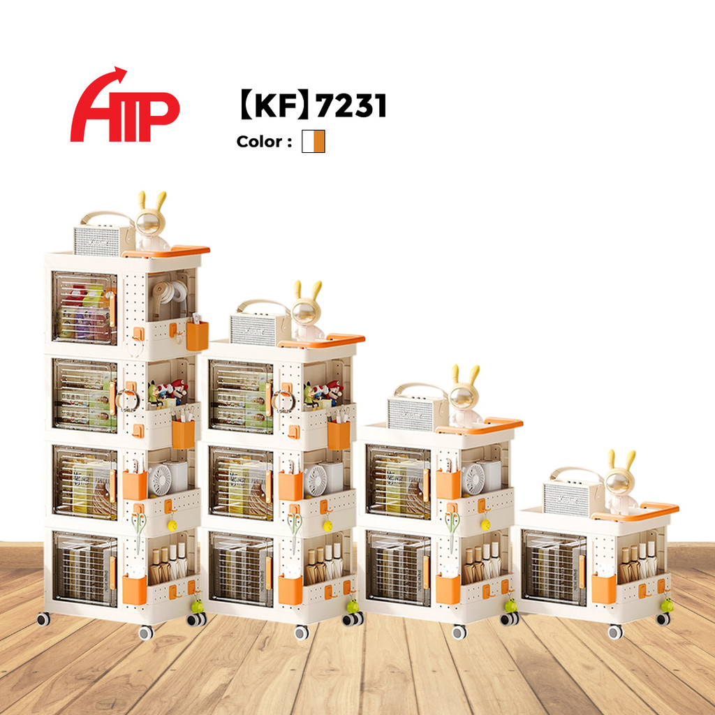 ATP Large Capacity Mobile Storage Cart Multi-Functional Storage Box ...