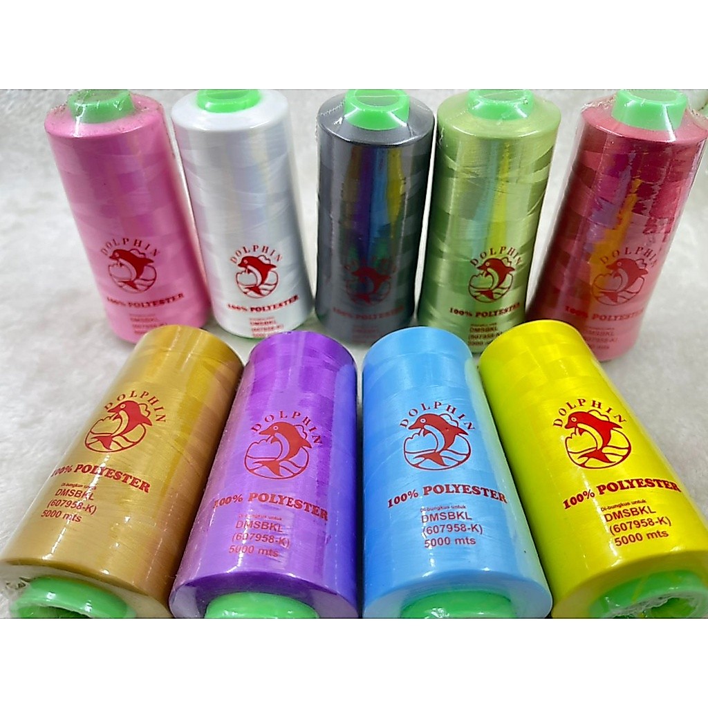 Dolphin Benang Jahit Tepi 100g / Polyester Thread/Pc | Shopee Malaysia