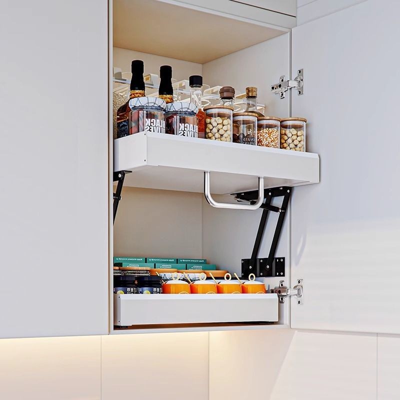 Customizable Kitchen Hanging Cabinet Pull-Down Basket Seasoning Rack ...