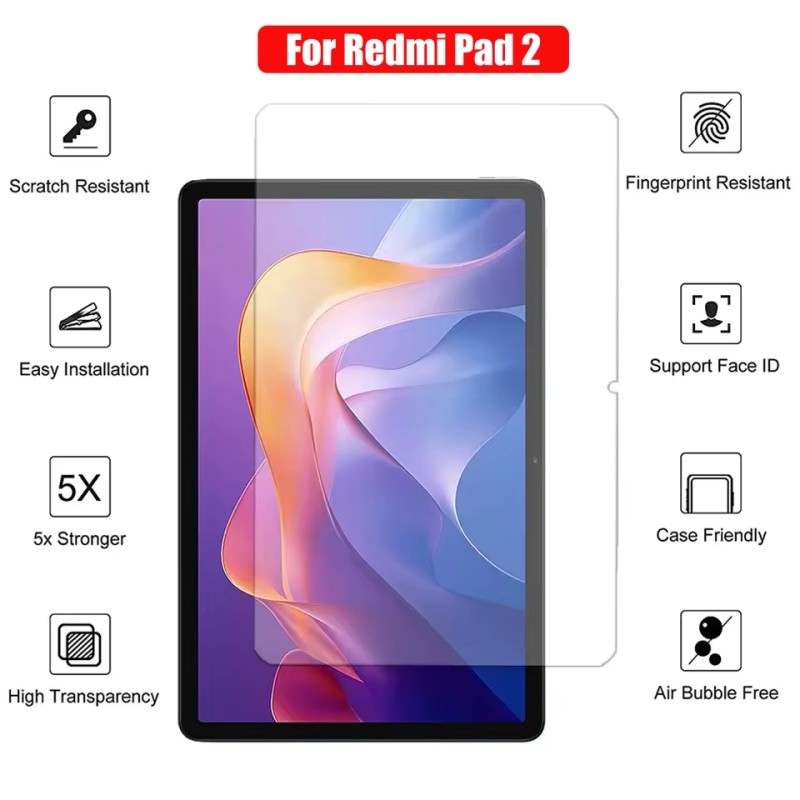 For Xiaomi Redmi Pad 2 Tempered Glass Screen Protector for Xiaomi Redmi ...